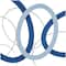 CosmoLiving by Cosmopolitan Blue Metal Overlapping Oval Geometric Wall Decor 43" x 2" x 22"
